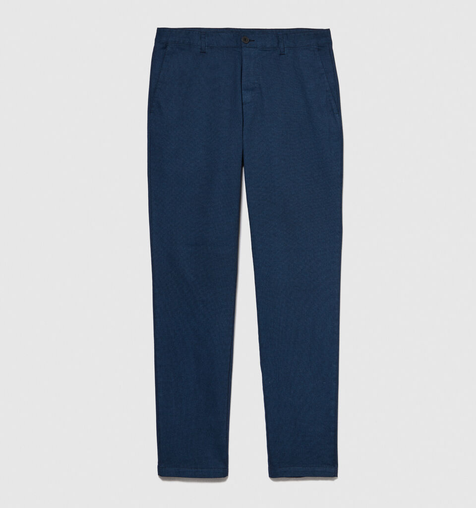 Printed chinos - men's chino trousers - Dark Blue | Sisley image number 6